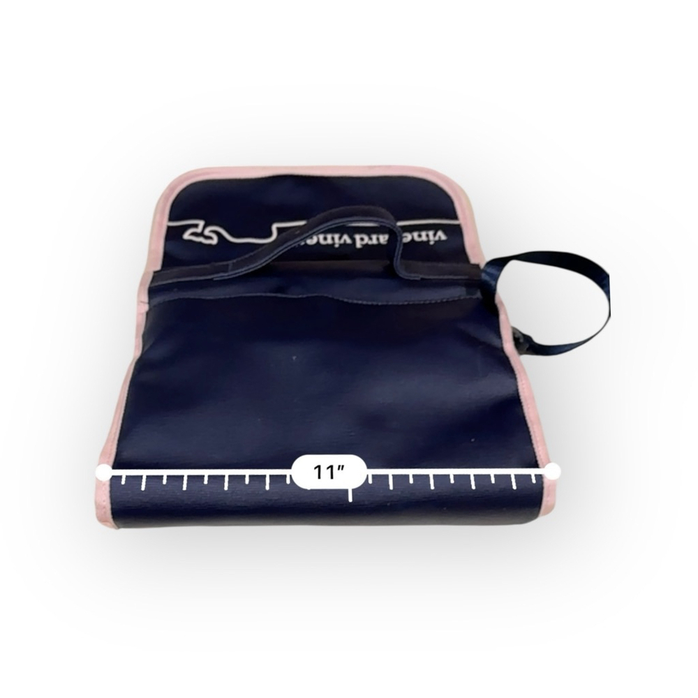 Vineyard Vines Baby Changing Pad Navy Blue & Pink Folding Bag Travel size - Picture 9 of 11